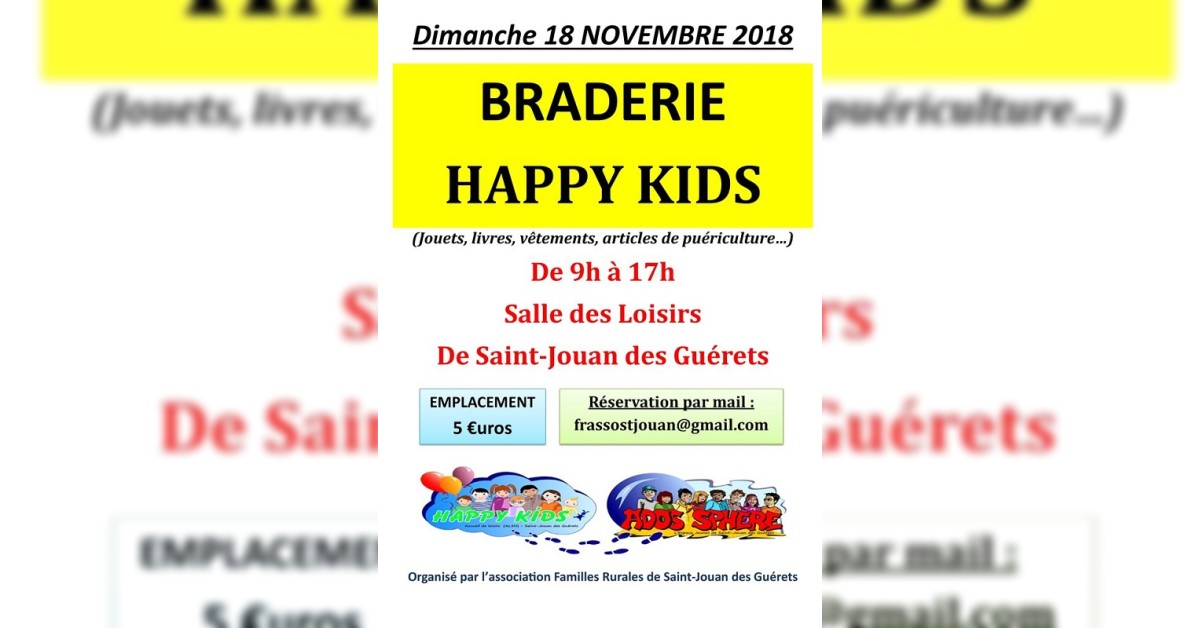 Braderie Happy Kids, vide-greniers à Saint-Jouan-des-Guérets - St-Malo.net