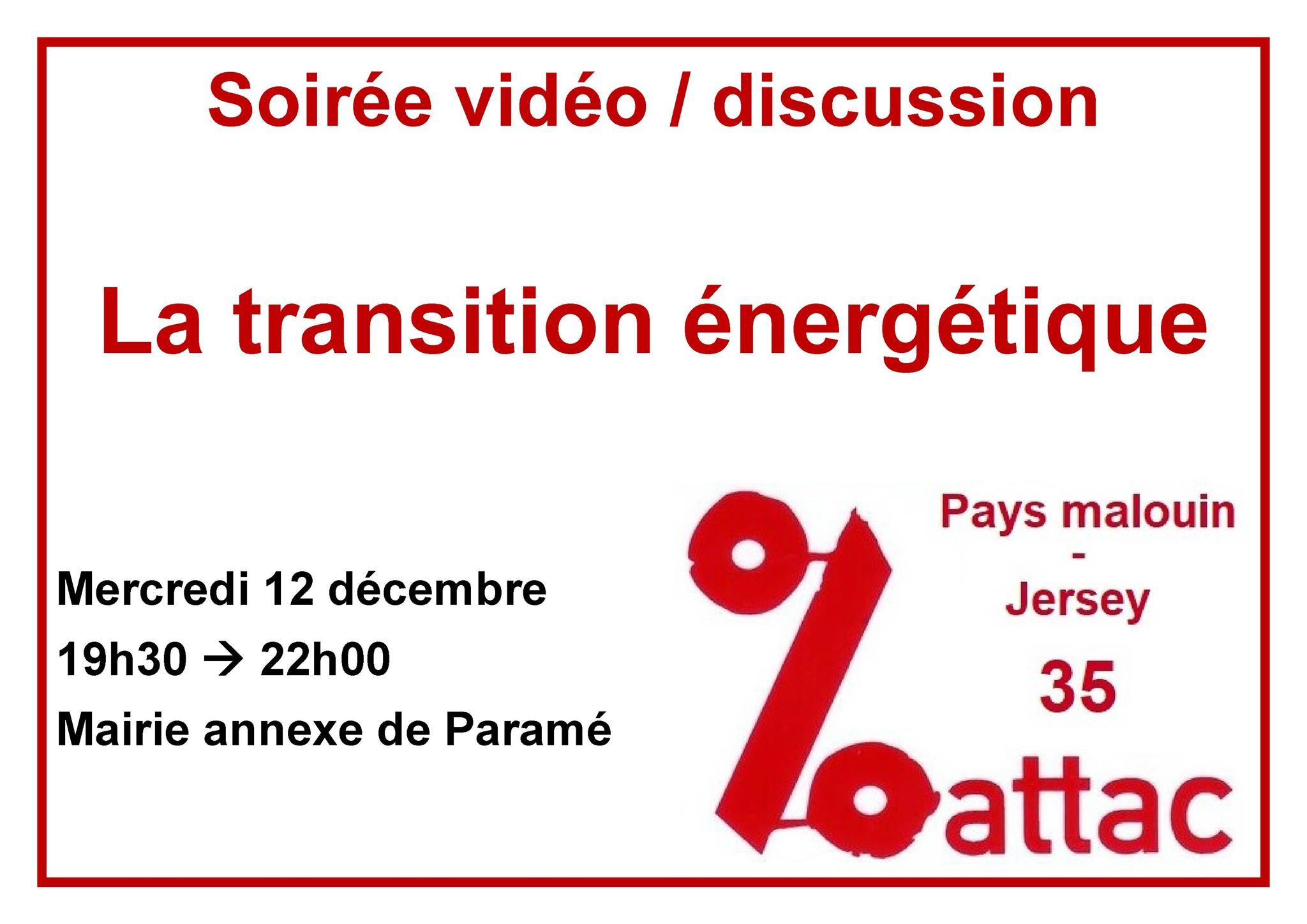 Soirée vidéo / discussion sur la Transition énergétique