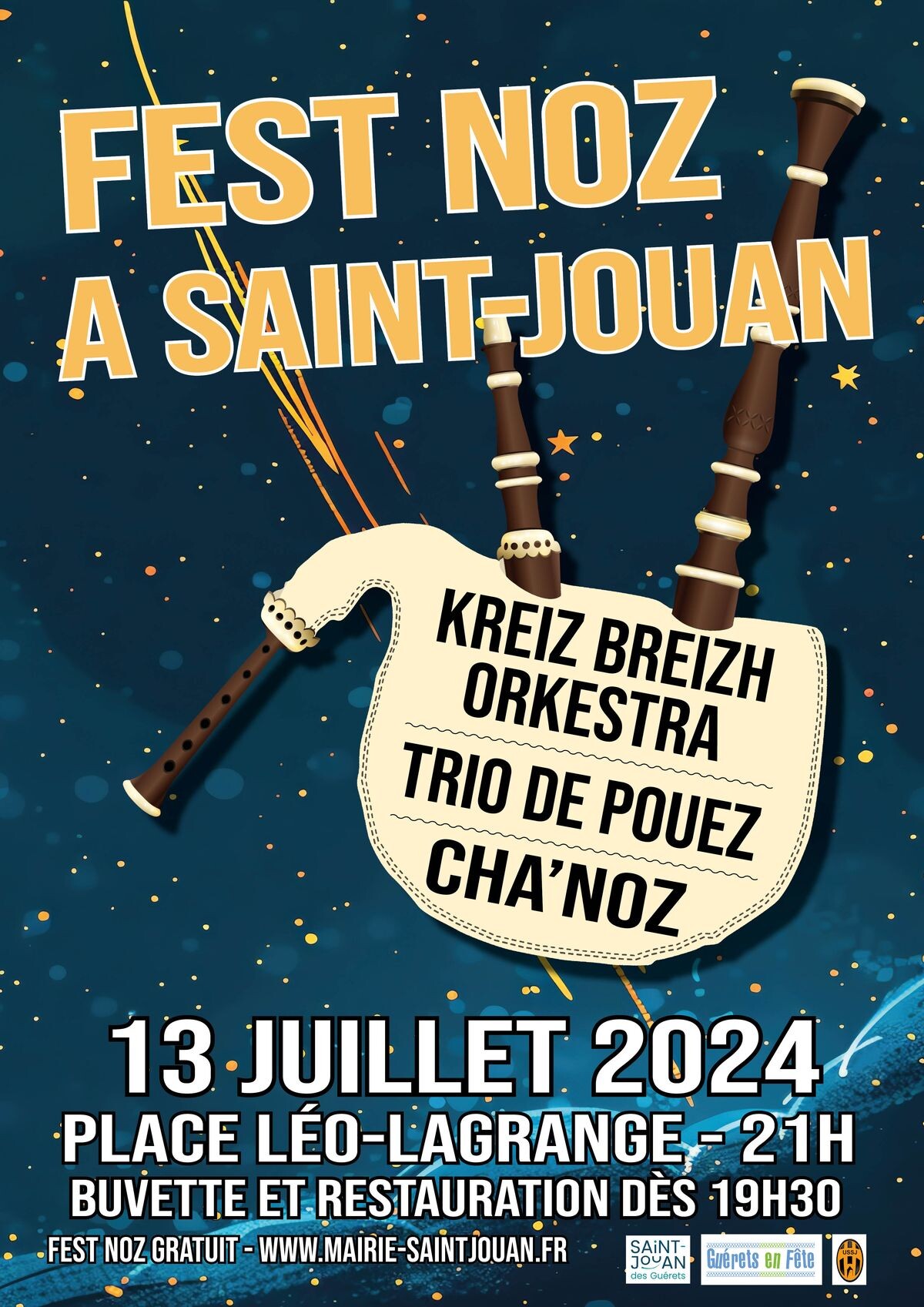 Feu d'artifice et fest-noz de Saint-Jouan